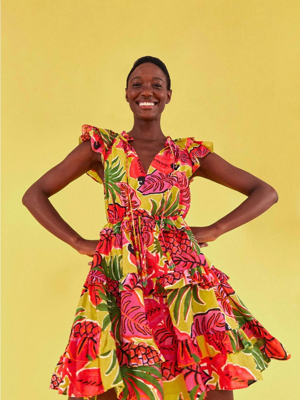 Farm Rio Fruit Dream Ruffle Mini Dress